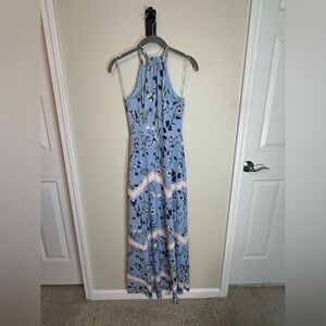 Candie’s small S Blue low summer full length high neck dress